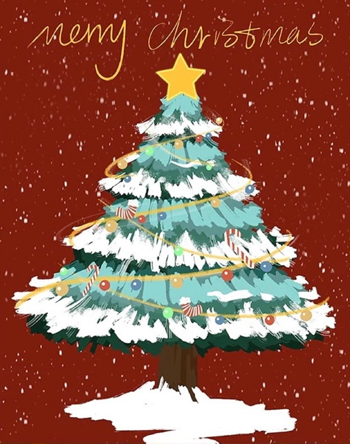 Paint by Numbers Kit Colorful Christmas tree