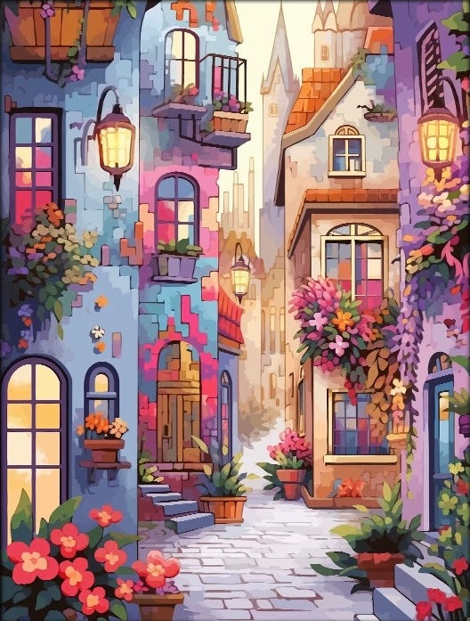 Paint by Numbers Kit Fairytale Town