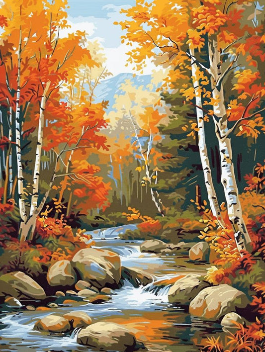 Paint by Numbers Autumn scenery