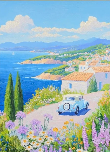 Paint by Numbers Kit Seaside Scenery