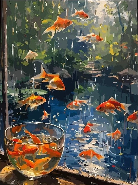 Paint by Numbers Kit Goldfish