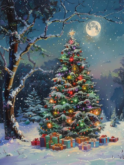 Paint by Numbers Kit Christmas Tree