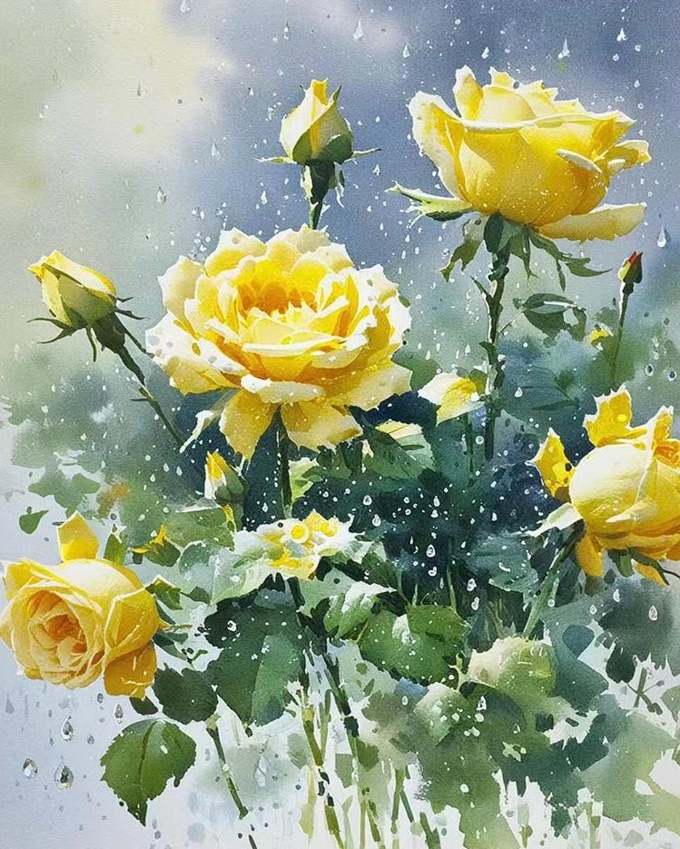 Paint by Numbers Kits Yellow Rose