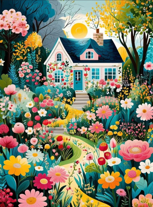 Paint by Numbers Kit Garden House