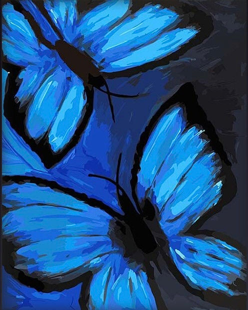 Paint by Numbers Kits Blue Butterfly