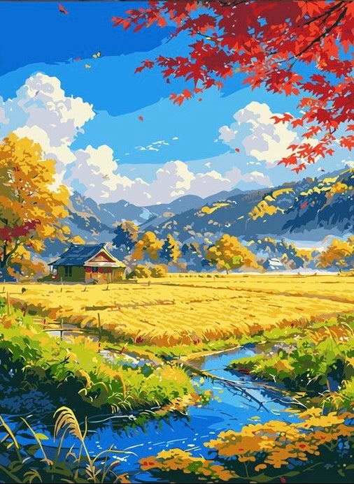 Paint by Numbers Kit Beautiful Wild Scenery