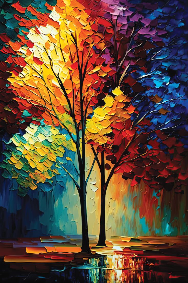 Paint by Numbers Kit Abstract Tree