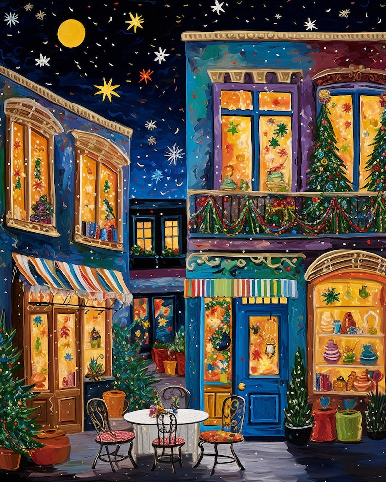 Paint by Numbers Kit Christmas Street