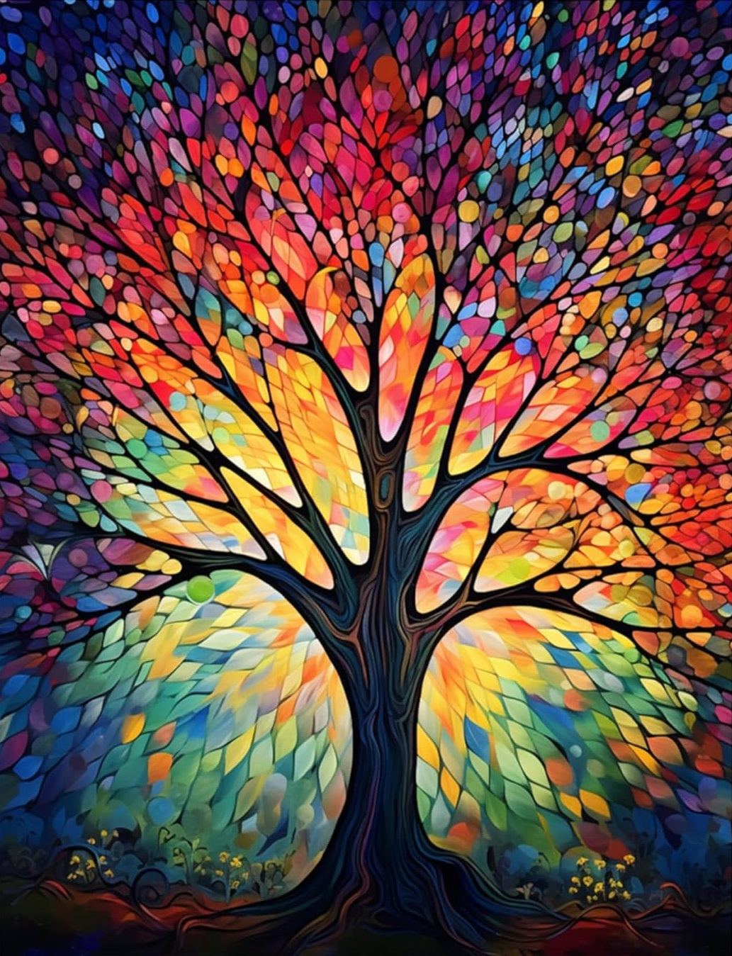 Paint by Numbers Kits Abstract Tree