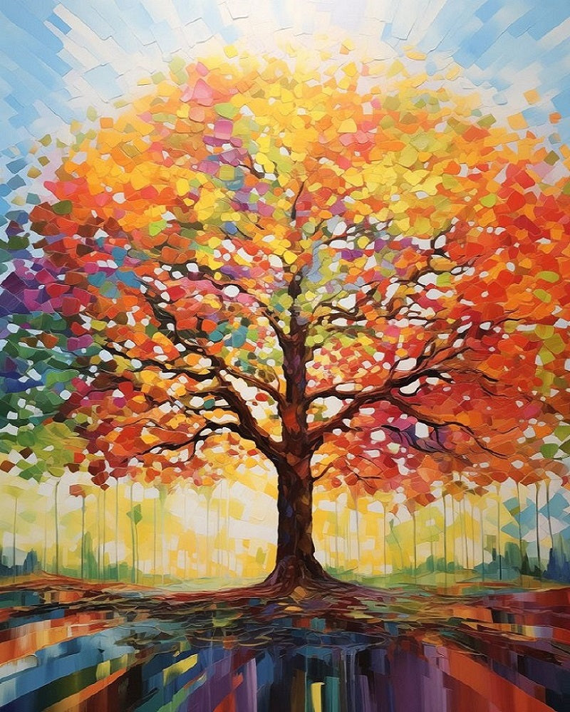 Paint by Numbers Kits Colored Tree