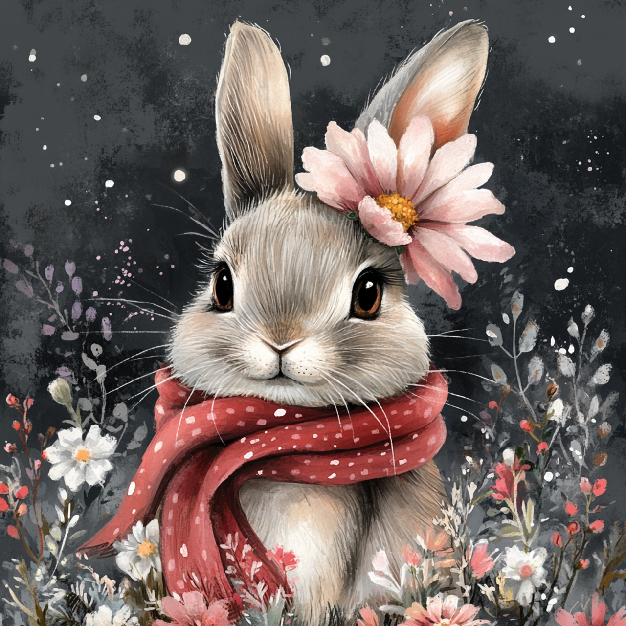 Paint By Numbers Rabbot Paint by Numbers Kit Rabbit In The Flowers – diyartpaint
