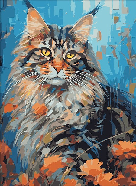 Paint by Numbers Kit Cat In The Flower