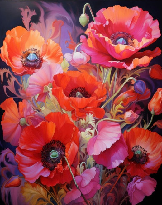 Paint by Numbers Kit Beautiful Flowers