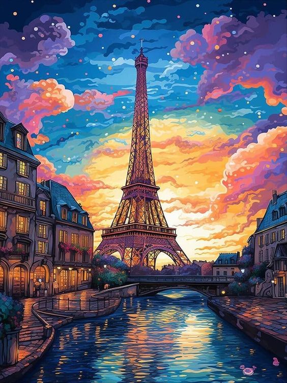 Paint by Numbers Kits Eiffel Tower