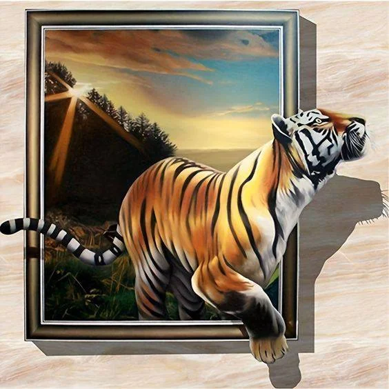 Paint by Numbers Kit 3D Tiger