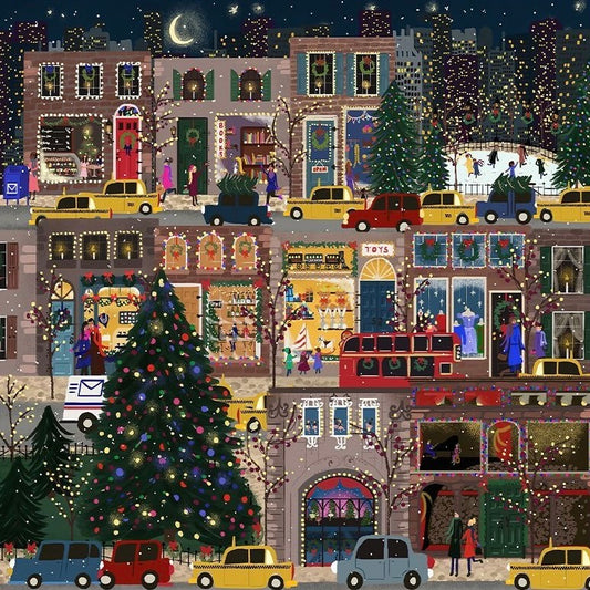 Paint by Numbers Kit Christmas Street Scene