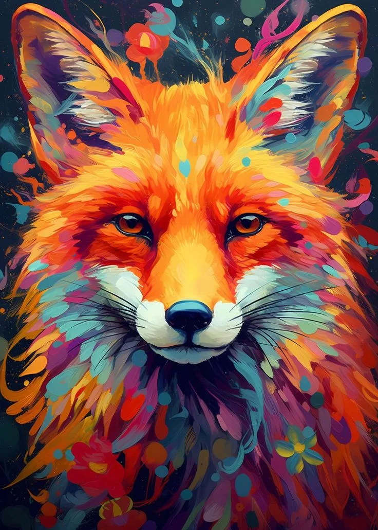 Paint by Numbers Kit Colored Fox