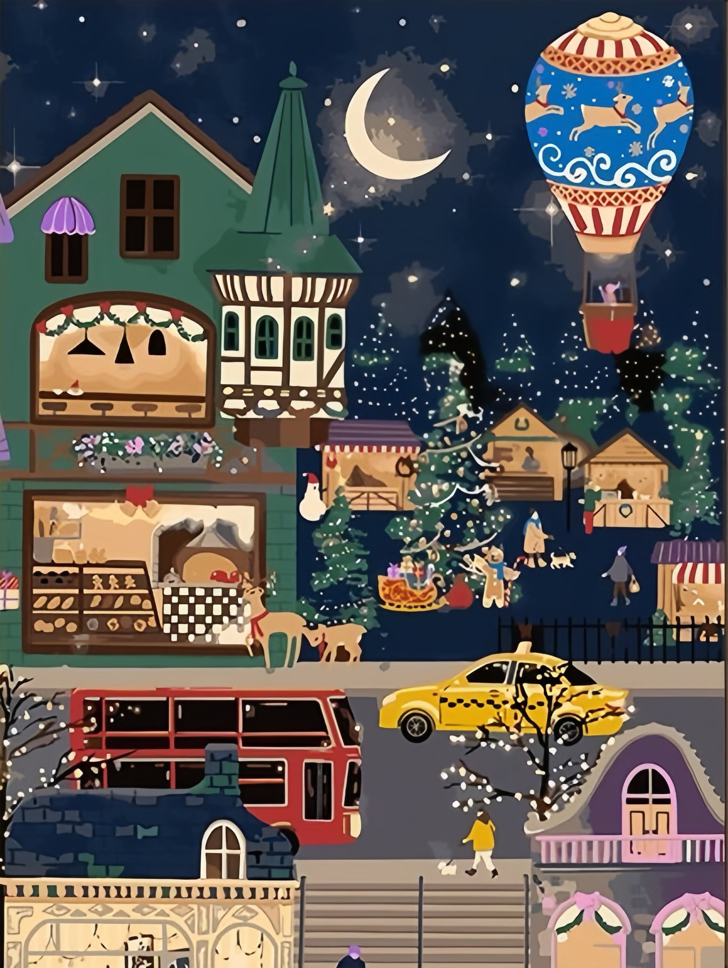 Paint by Numbers Kit Fantasy Street Scene