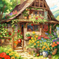 Paint by Numbers Kits Flowers House