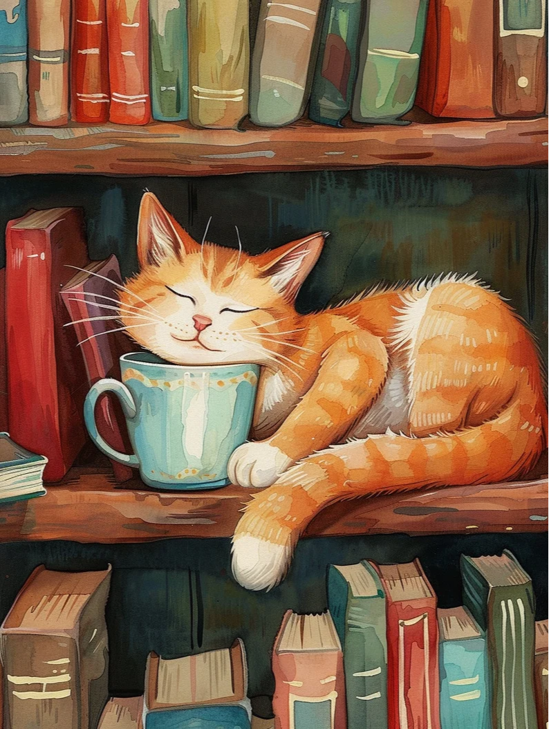 Paint by Numbers Kit Sleeping Cat