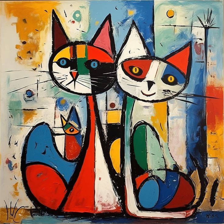 Paint by Numbers Kit Abstract Cat