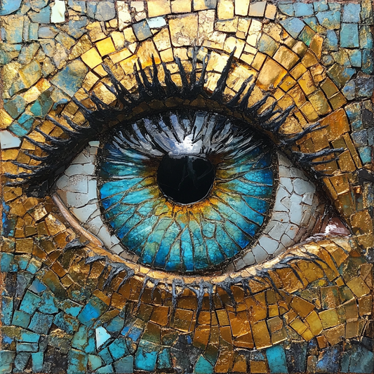 Paint by Numbers Kit Stained Glass Style Eyes