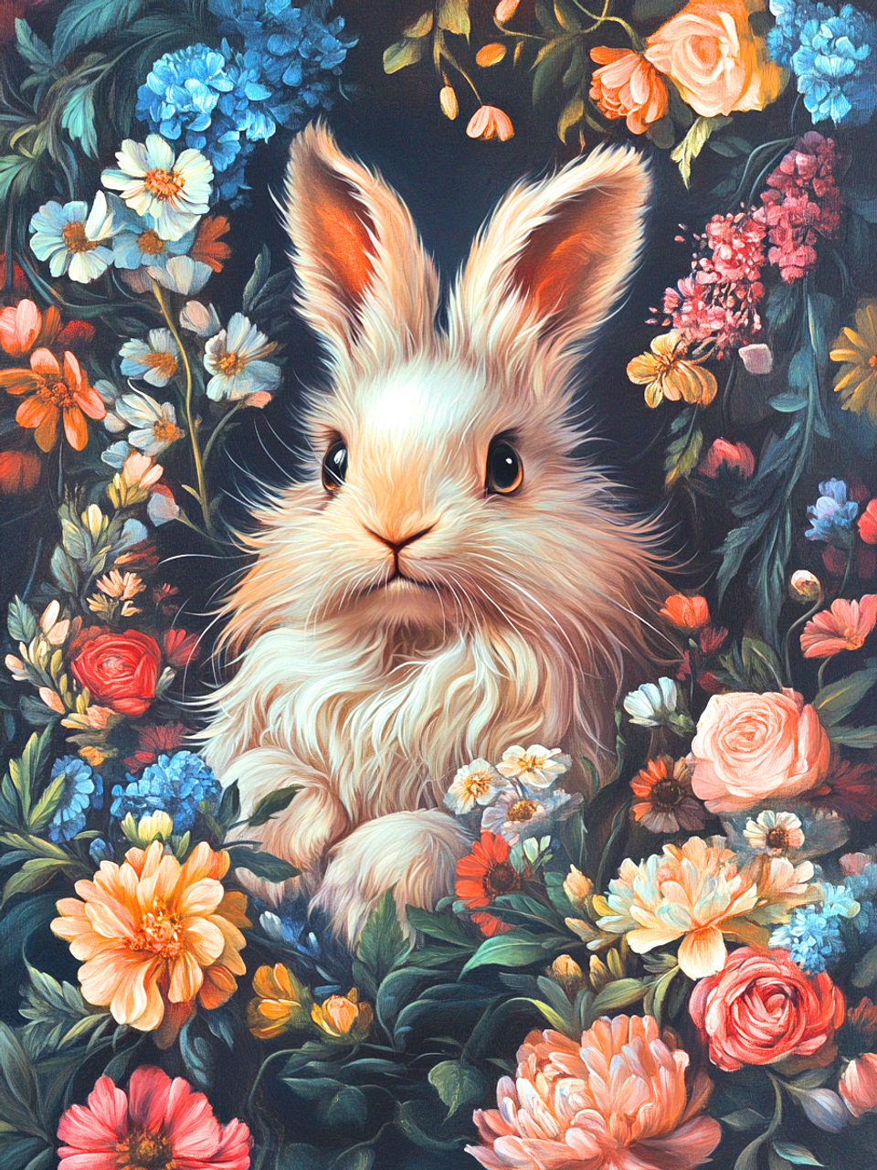 Paint By Numbers Rabbot Paint by Numbers Kit Rabbit In The Flowers – diyartpaint