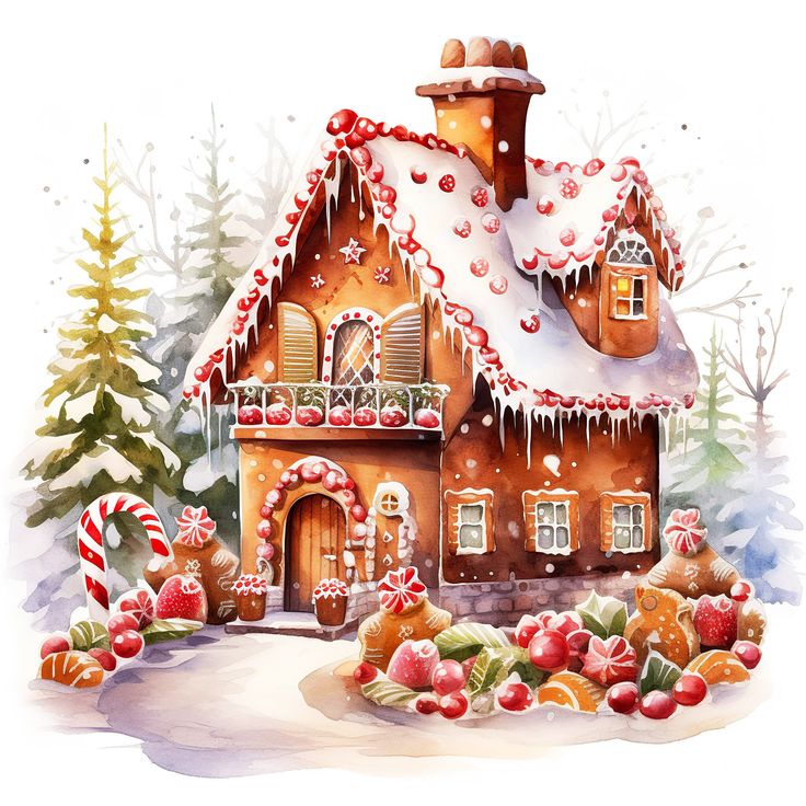 Paint by Numbers Kit Christmas Fairy Tale House