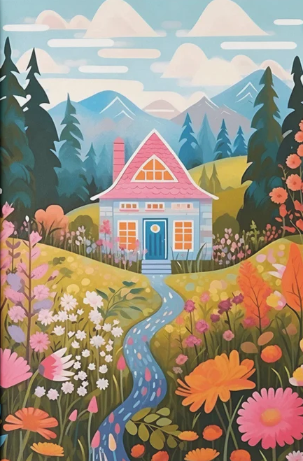 Paint by Numbers Kit Garden House