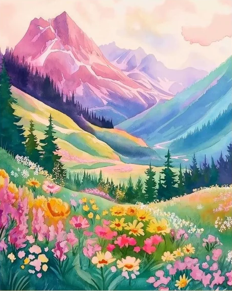 Paint by Numbers Kit Beautiful Scenery