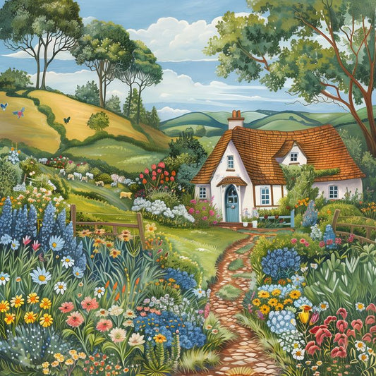 Paint by Numbers Kit Garden House