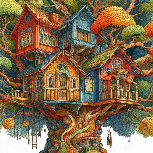 Paint by Numbers Kit Tree House