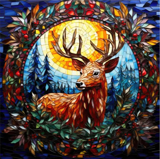 Paint by Numbers Kit Stained Glass Style Deer