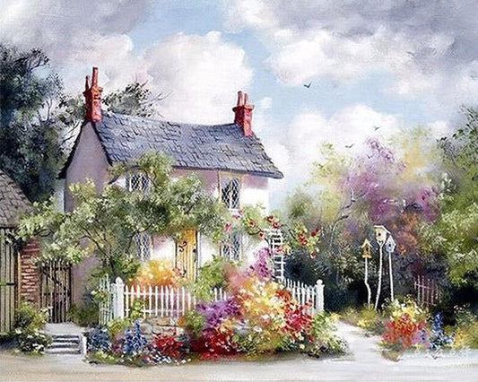 Paint by Numbers Kit Garden House