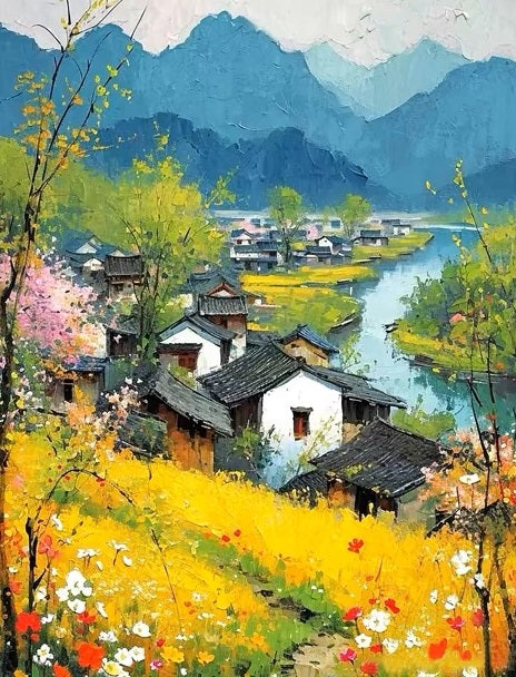 Paint by Numbers Kit Pastoral Scenery