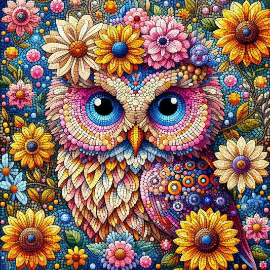 Paint by Numbers Kit Flower Owl