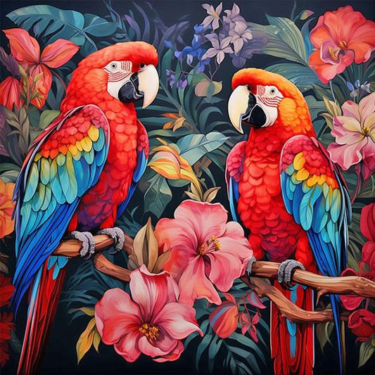 Paint by Numbers Kit Two Parrots