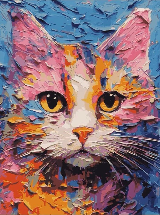 Paint by Numbers Kit Abstract Cat