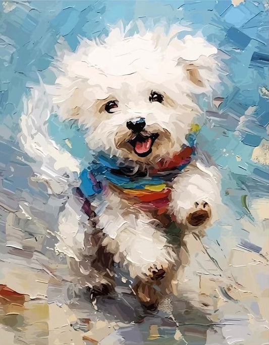 Paint by Numbers Kit Abstract Cute Puppy