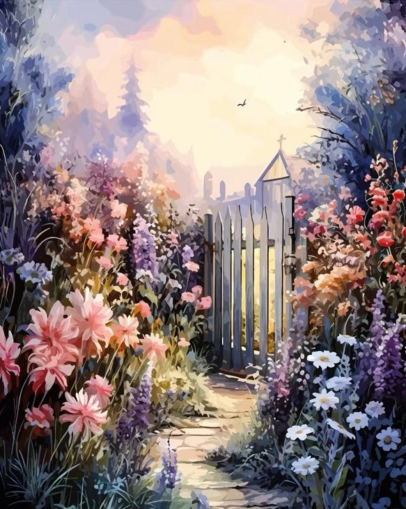 Paint by Numbers Kit Garden Gate