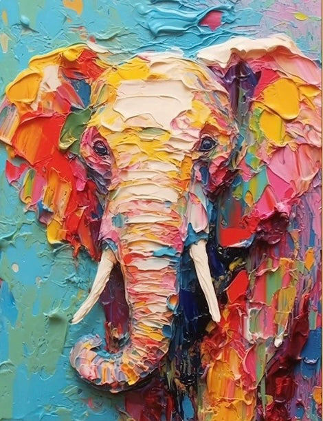 Paint by Numbers Kit Abstract Elephant