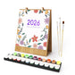 DIY Paint by Numbers Desk Calendar 2026 - Beautiful Plants