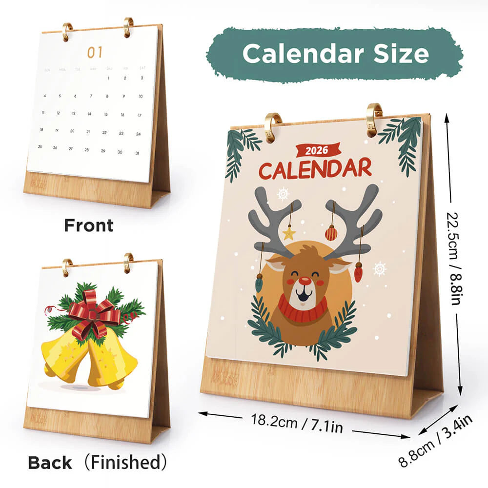 DIY Paint by Numbers Desk Calendar 2026 - Christmas