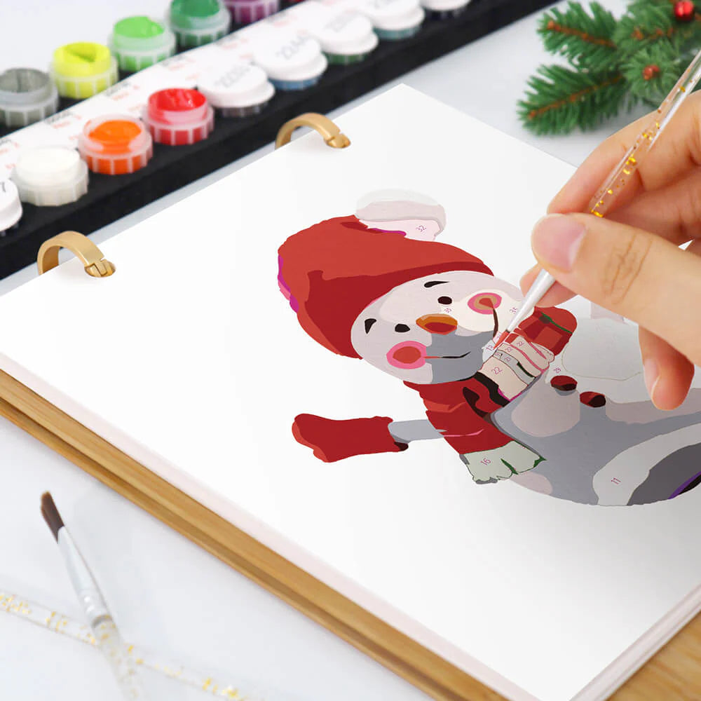 DIY Paint by Numbers Desk Calendar 2026 - Christmas