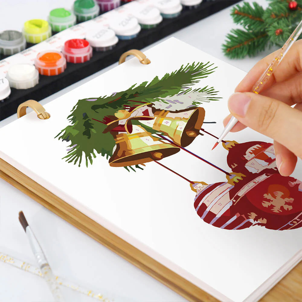 DIY Paint by Numbers Desk Calendar 2026 - Christmas