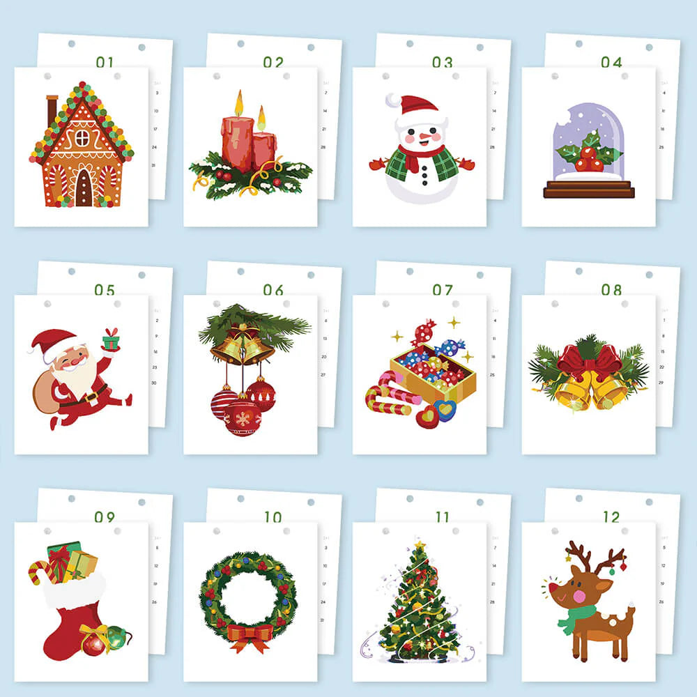 DIY Paint by Numbers Desk Calendar 2026 - Christmas