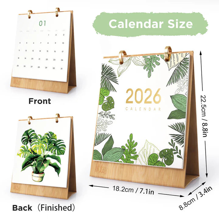 DIY Paint by Numbers Desk Calendar 2026 - Plants