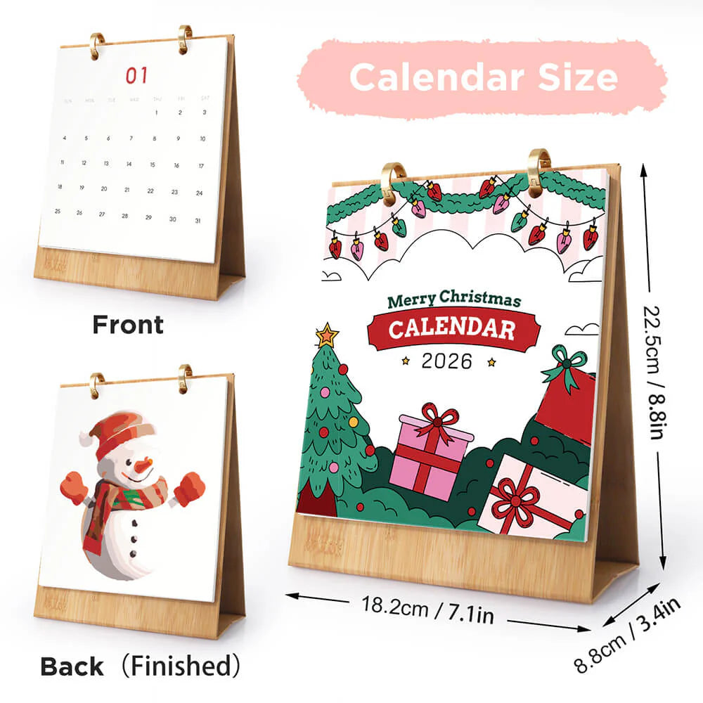 DIY Paint by Numbers Desk Calendar 2026 - Christmas