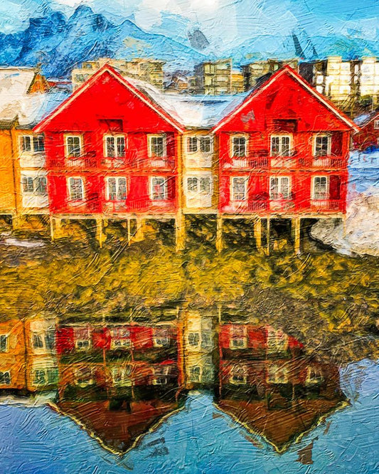 Paint by Numbers Kit House Reflection