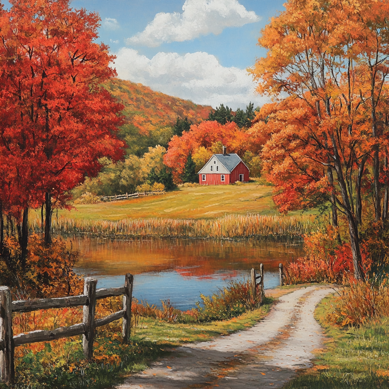 Paint by Numbers Kit Autumn Scene